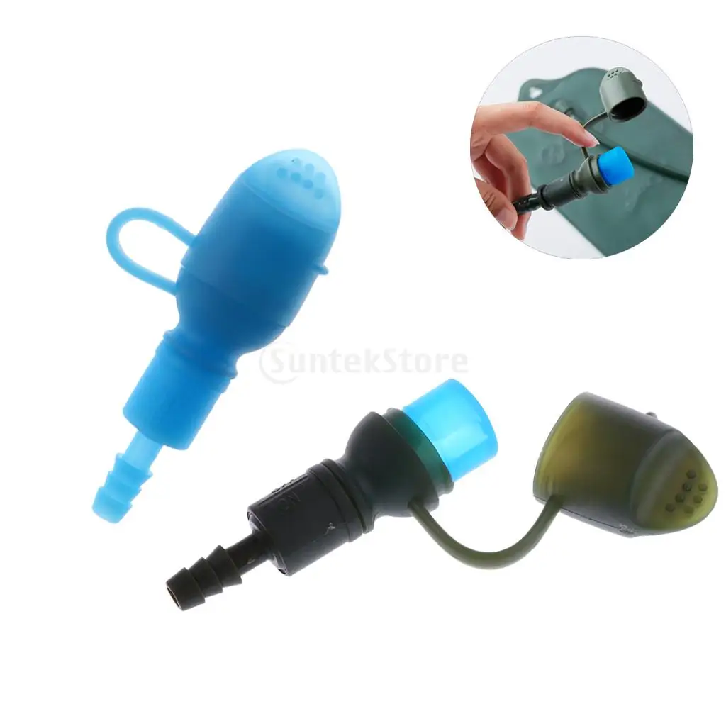 Replacement Hydration Pack Straight Bite Valve With Dust Cover for Hiking Camping Cycling Sports Water Bladder Bag