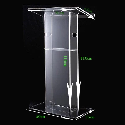 Transparent 12mm Plexiglass Pulpit,Acrylic Lectern,Acrylic Church Podium Stand