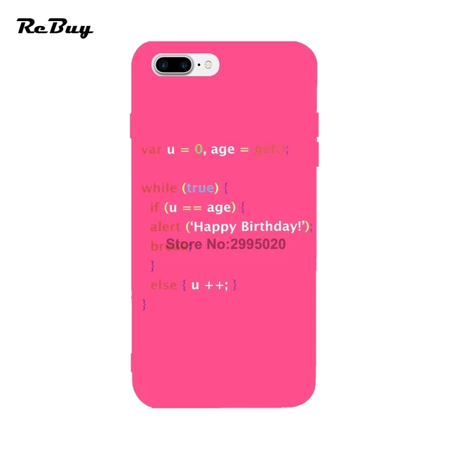 online shop funda geek programmer coding birthday card covers glaze