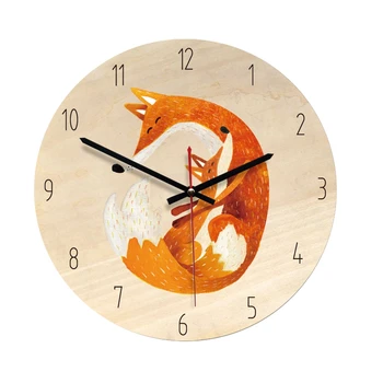 

Circle Clock Wall Clock Frameless Silent Round Cartoon Hanging Modern Design Clock for Kitchen Home Office Decor