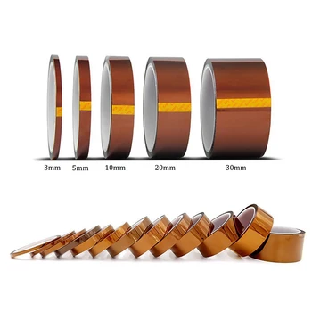 

1Pc Width 3-30mm Length 30M Heat Resistant Polyimide Tape High Temperature Adhesive Insulation Tape