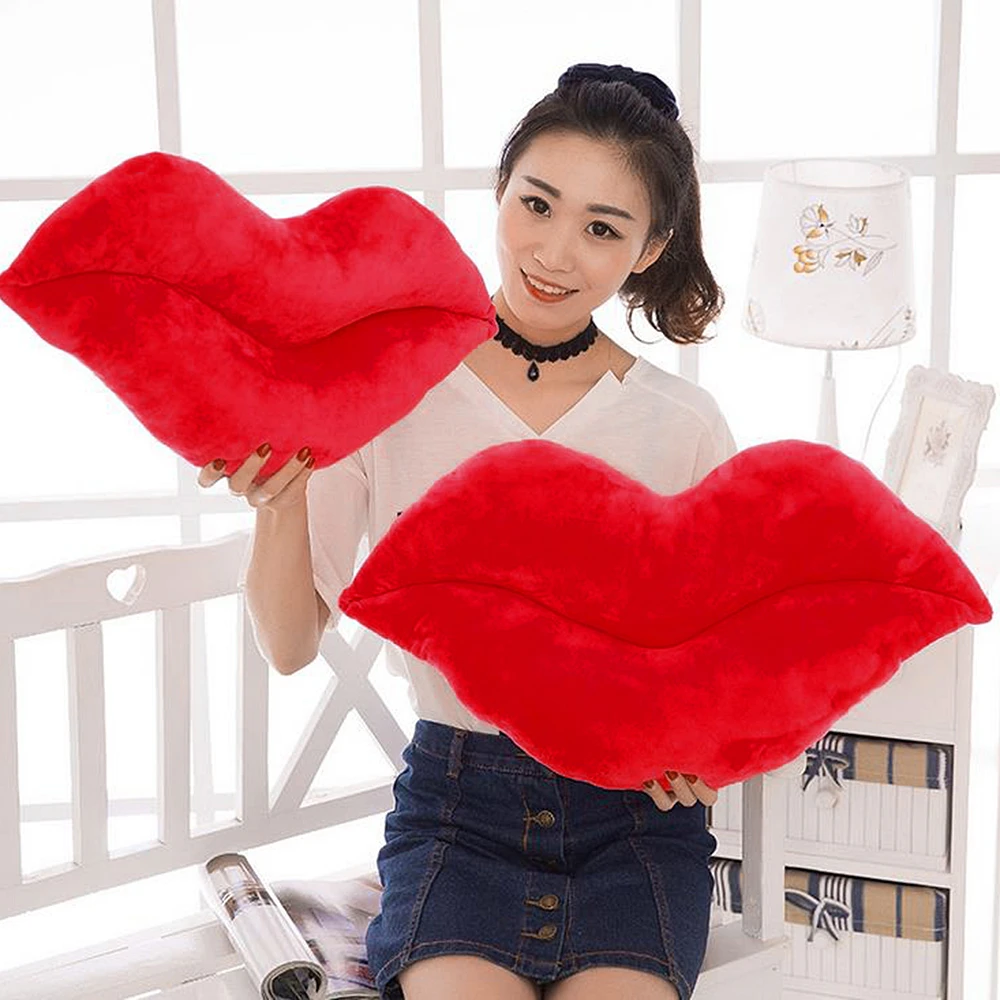 Подушка плюшевая в виде губ с красными губами|pillow cushion|cushion pillowlarge cushion |