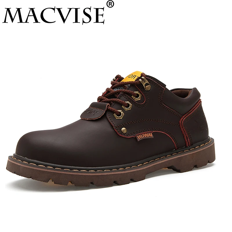 Macvise/Новинка 2018 года Мужская зимняя повседневная обувь на плоской подошве