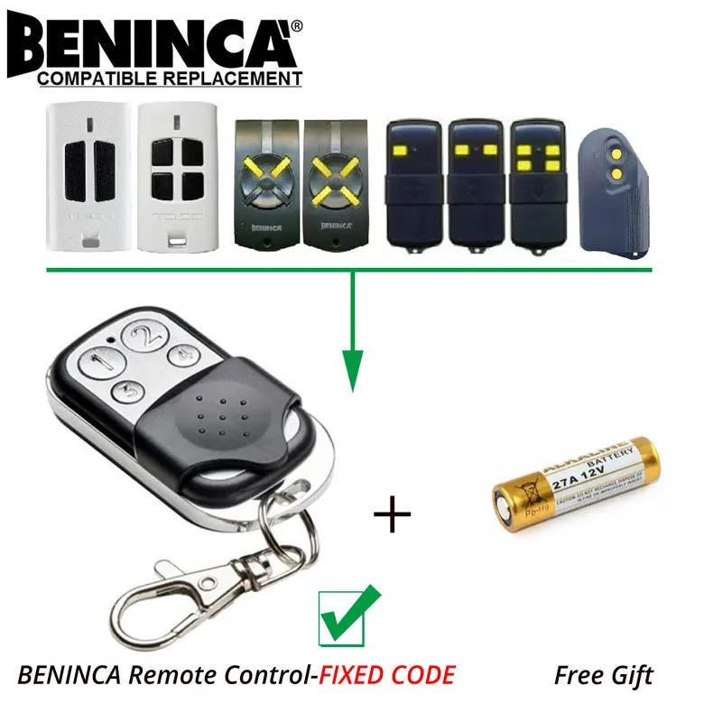 

Beninca fixed code Gate Remote Control Clone TO.GO 2WK,TO.GO 4WK, TO.GO 2WP