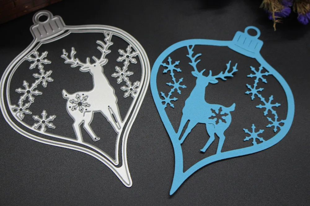 Christmas Ornaments Cutting Dies Stencils Xmas Deer Snowflake