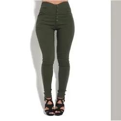 Shikoroleva женские брюки плюс размер хлопок линия кнопка стрейч Высокая талия облегающие леггинсы черный зеленый коричневый 5XL 4XL Femino
