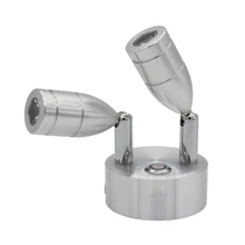 Затемняющий витринный шкаф лампа, изменение яркости перезаряжаемая батарея лампа, 1-6 Вт диммируемая двойная головка беспроводной accent точечная лампа