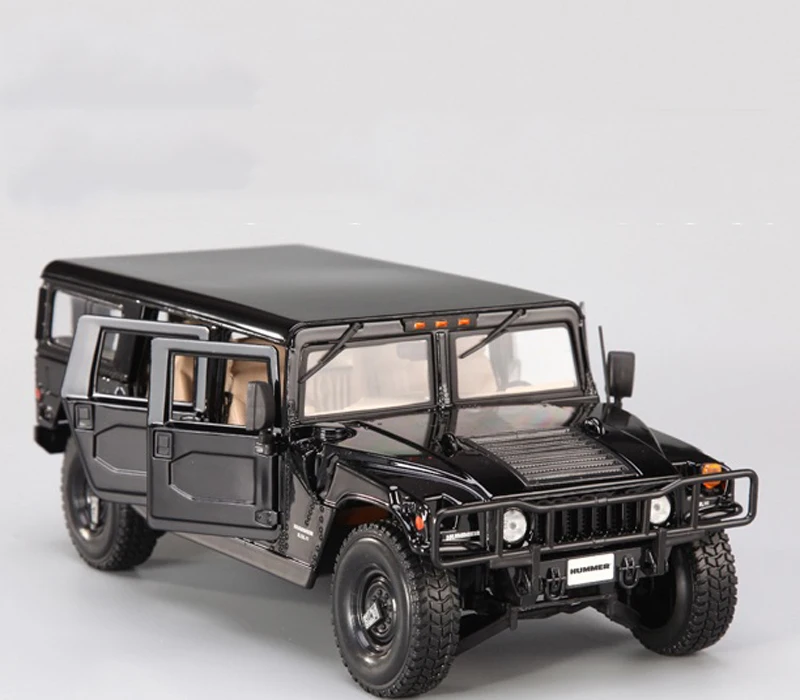 1/18 масштаб Hummer H1 красный и черный Внедорожник литая модель автомобиля Подарки