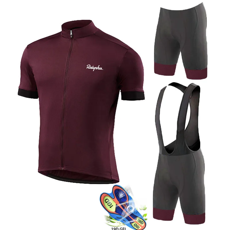 

Cycling Jersey Set Cycle Clothing Men's Bicycle Short Sleeve Quick-Dry Breathable Shirt Coolmax Shorts Padded Pant and Bib Short