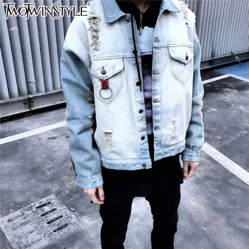 TWOTWINSTYLE новые осенние зимние женские отверстия для колец на молнии синяя
