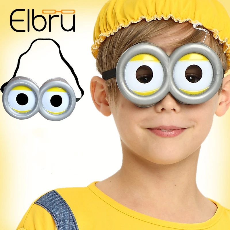 Elbru дети милые стаканы с миньонами взрослых Costume eyeglasses для дня рождения очки выпускного вечера аксессуары реквизит для фото