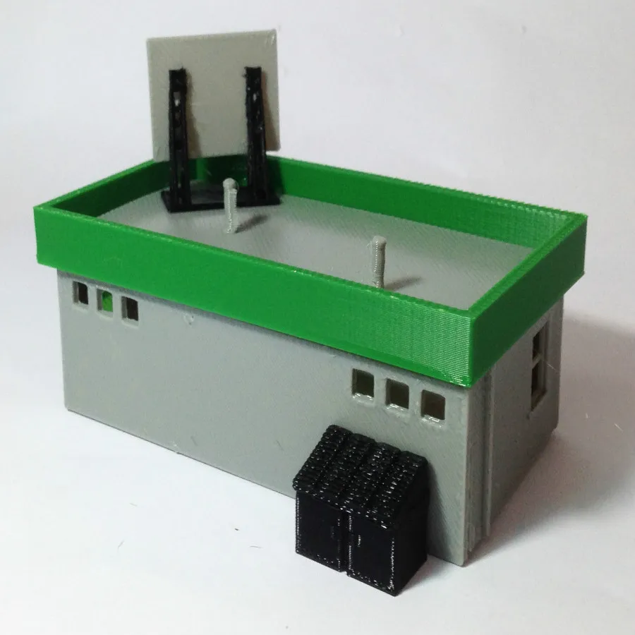 

Train railway model scene HO ratio 1:87 Car repair and maintenance shop Auto repair shop