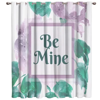 

Watercolor Valentine's Day Flower Be Mine Window Treatments Curtains Valance Window Curtains Dark Window Blinds Living Room