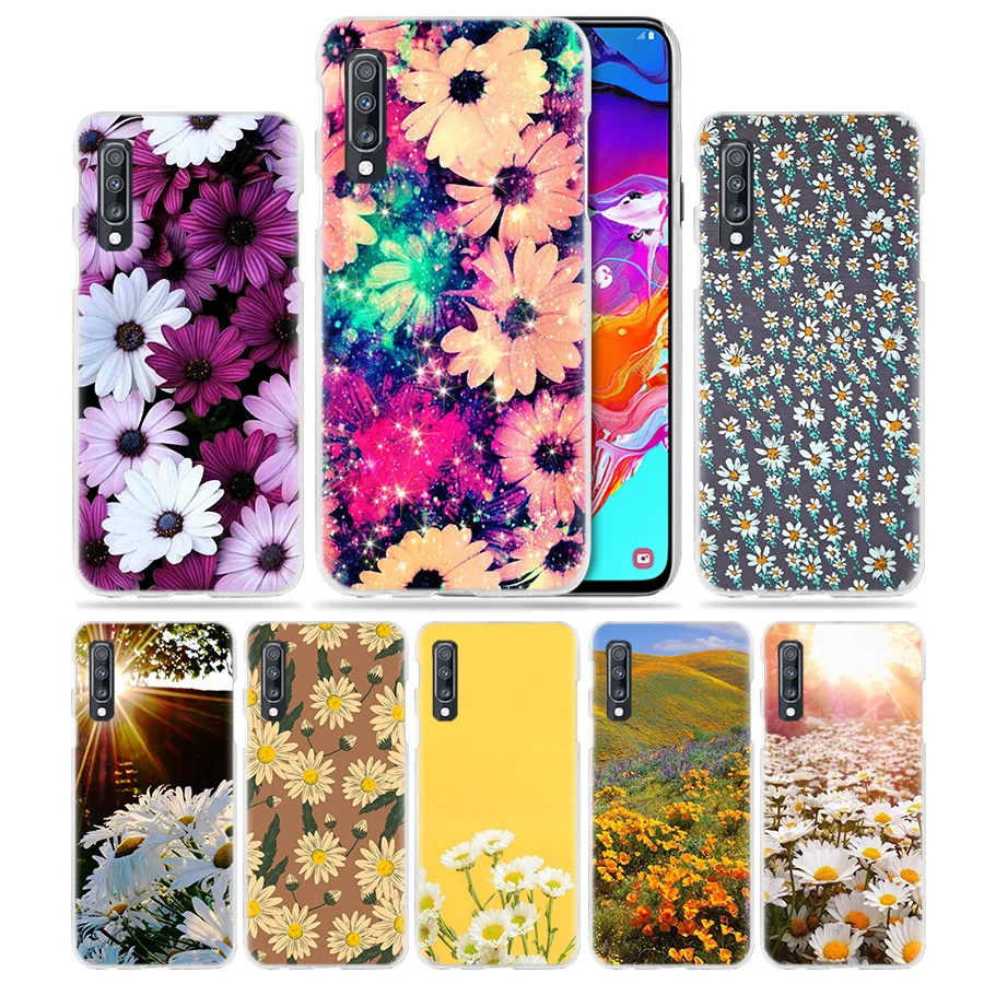 

Daisy Flowers Case for Samsung Galaxy A50 A70 A20e A60 A40 A30 A20 A10 A8 A6 Plus A9 A7 2018 Luxury Hard PC Phone Coque Cover