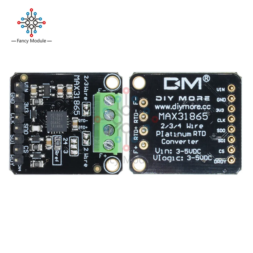 DC 3 5 V MAX31865 SPI PT100/PT1000 RTD to Digital плата преобразователя температуры термопары модуль