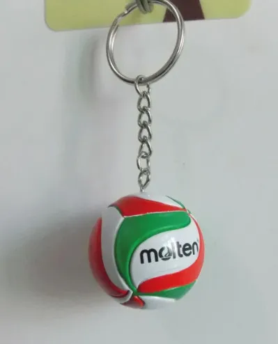 100 шт авто мяч брелок кольцо для ключей для спортивной команды Футбол пляж шарик брелок - Цвет: N18