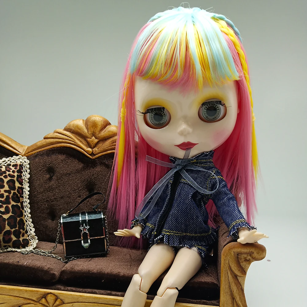 Sweetpea Стильный DIY 58-60 см Bjd кукла парик Ручная работа высокая температура провода