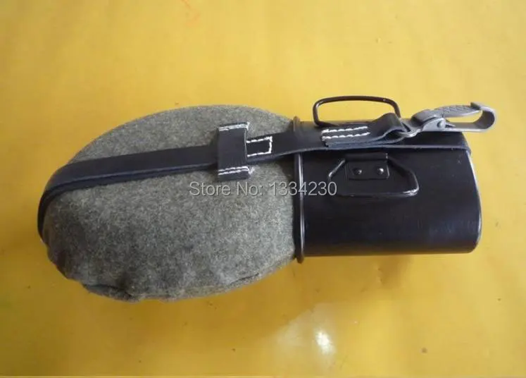 Military Bottle Kettle Collectable WWII German Canteen W Cover Strap Set aluminium wool cover New Outdoor camping-GM006
