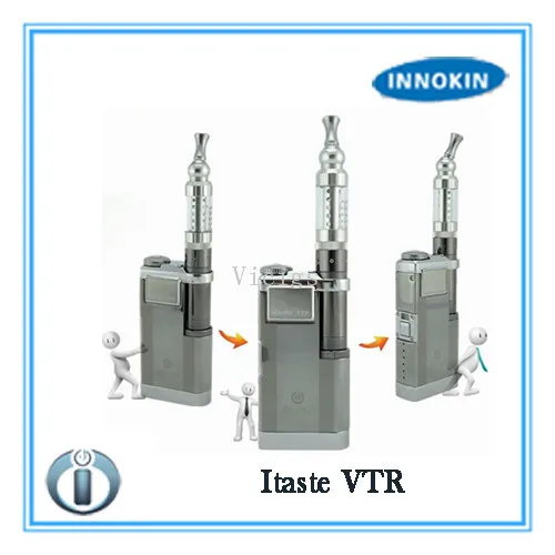 Echt innokin itaste vtr e sigaret starter kit variabele spanning Wattage LED Screen Batterij Mod Met iClear 30 S Dual Coil verstuiver