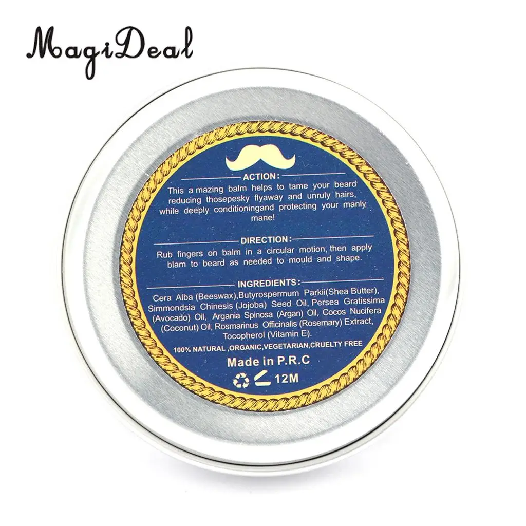 2018 Hot sale Men Beard Balm Leave-In Taming Styling Conditioner Moustache Wax Sandalwood
