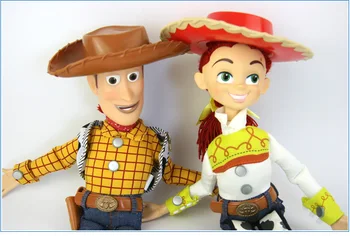 

Pixar Talking Woody Talking Jessie Doll Plush Andy English PVC Action Figure Collectible Model Toy Doll