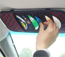 High Quality Black/Red 12 Disc Tidy Sleeve CD DVD Car Sun Visor Card Case Wallet Storage Holder Bag
