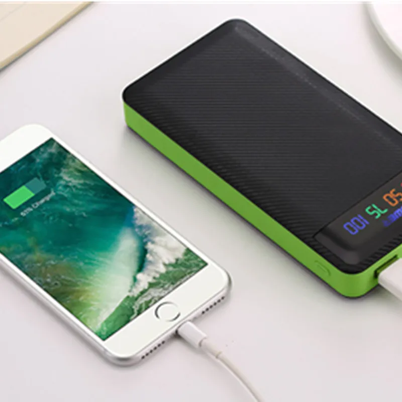 

Power Bank 20000mAh Powerbank 2 USB External Battery Pack for IPhone 6 6s 7 8 10 IPad Samsung Xioami Huawei Sony LG HTC Nokia