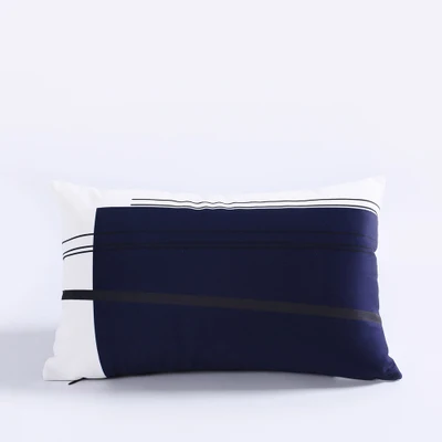 Поясничная Подушка американская Дания дизайн нордическая спинка диван кровать подушка Полосатый плед Геометрическая Подушка декоративная французский шик - Цвет: 2