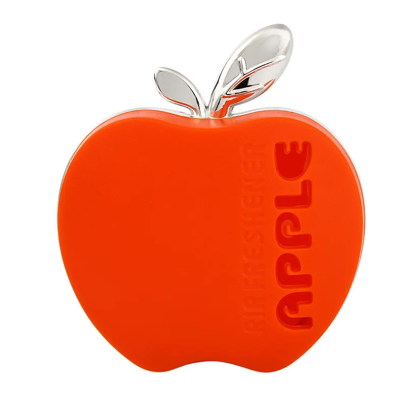 Автомобильный парфюм оранжевый лимонный яблоко клубника Лаванда аромат Яблоко Форма освежитель воздуха автомобильные аксессуары - Название цвета: Orange