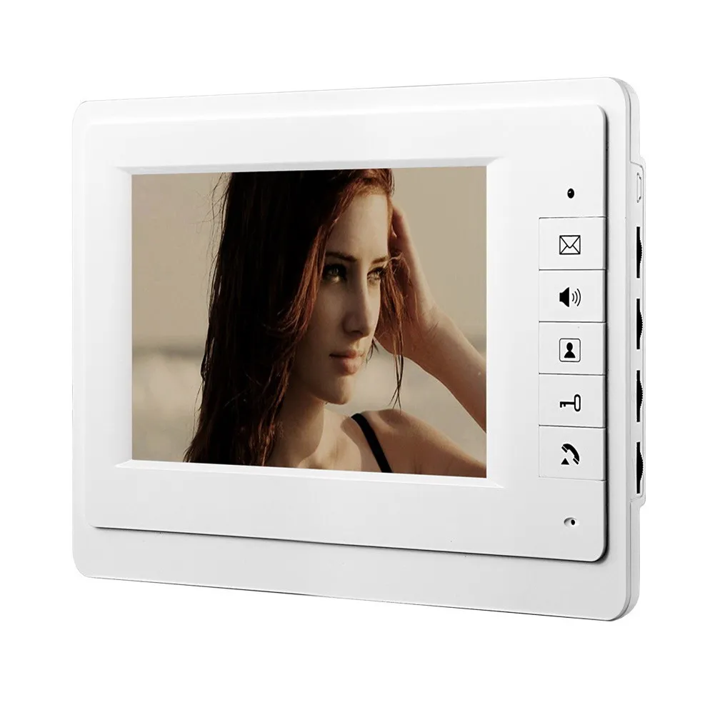 

7" TFT LCD Screen US Plug R CMOS Camera Video Door Phone Indoor Monitor Visual Intercom Doorbell System Rain-proof
