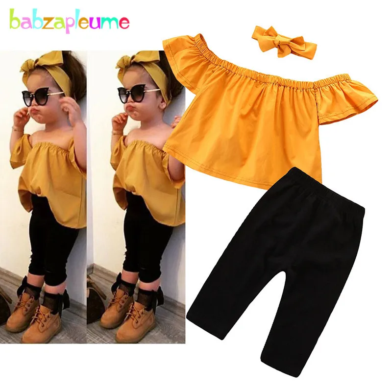 Детские летние комплекты babzapleume новая модная детская одежда футболка + штаны