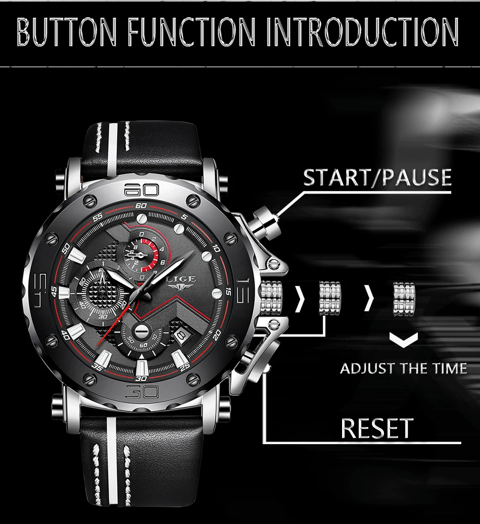 Relogio Masculino LIGE для мужчин s часы лучший бренд класса люкс кварцевые серебряные часы для мужчин повседневные кожаные военные водонепроницаемые спортивные наручные часы