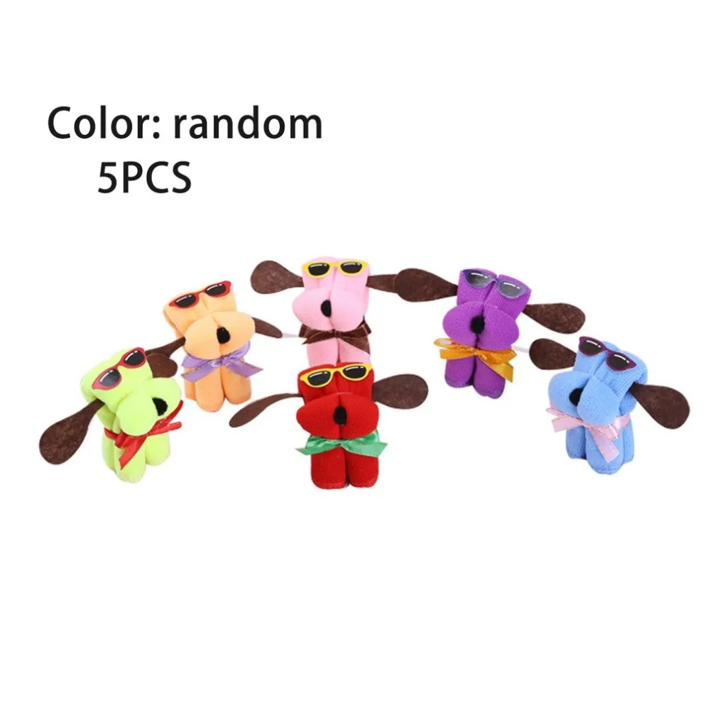 

New Unique Lovely Cute Dog Shape Microfiber Cotton Towel Special Washcloth Wedding Persent Birthday Gifts Random Color