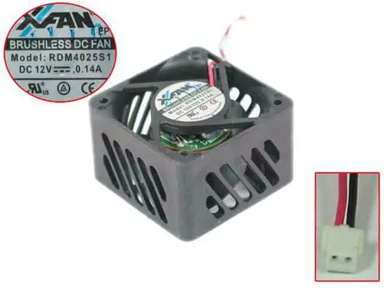 

XIFAN RDM4025S1 DC 12 В 0.14A 40x40x25 мм 2-проводной серверный квадратный вентилятор
