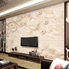 Custom 3D Fabric Textile Wallcoverings For Walls Matt Silk For Living Room TV Background Murals European Flowers Marble Pattern Custom 3D Fabric Textile Wallcoverings For Walls Matt Silk For Living Room TV Background Murals European Flowers Marble Pattern