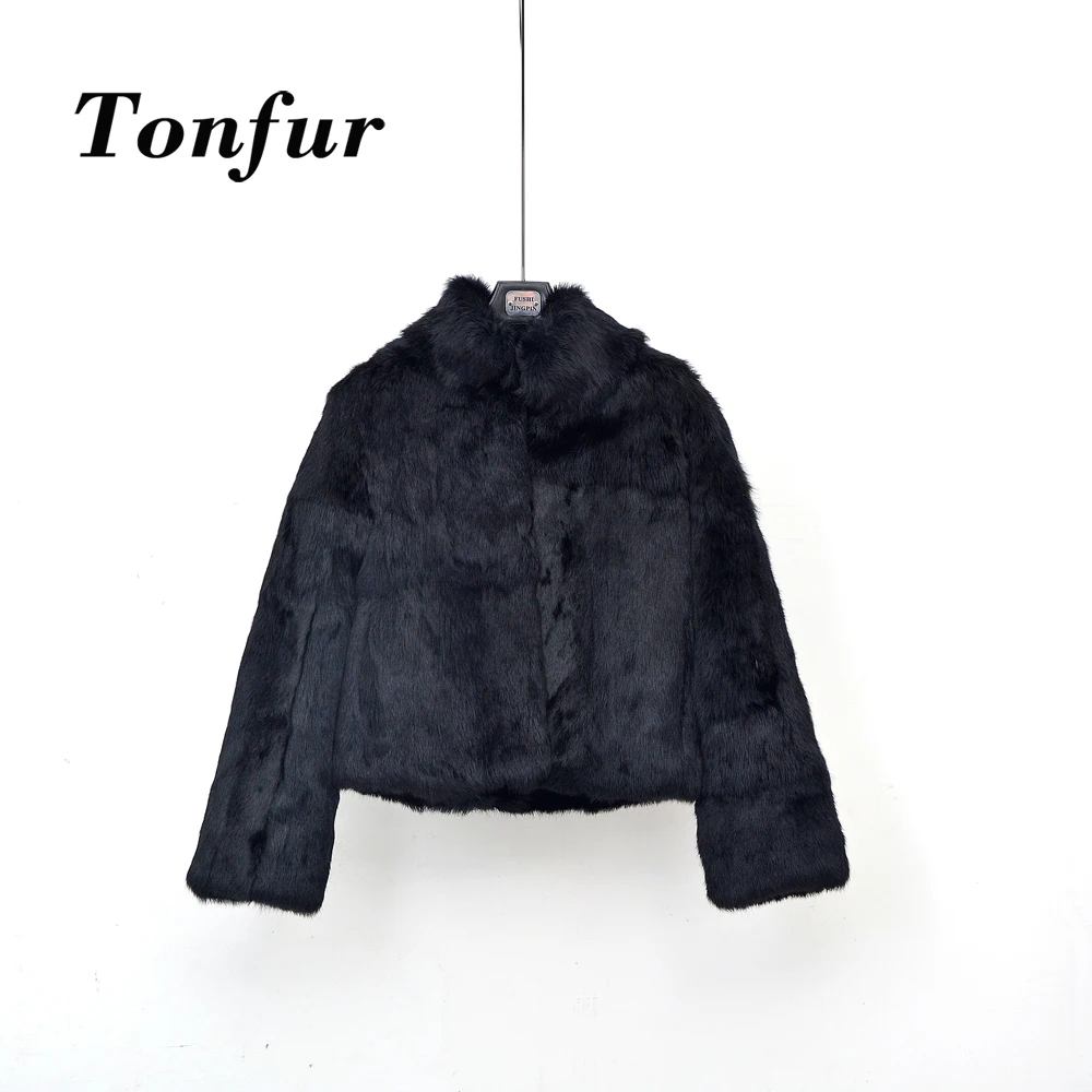 Personnaliser Fourrure gris Poches La Veste Lapin Coût Naturel Usine Tbsr259 Plus Et Blanc Main Taille noir Mandarin À Standard Col 7fg6byY
