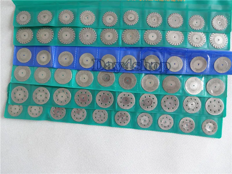 18pcs Dental Diamond Polishing Wheel Saw Disc Rotary Tool+18pcs Shank