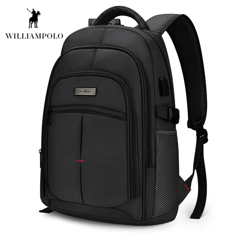 

WILLIAMPOLO Waterproof Laptop Backpack Men Oxford Backpack for Teenager Men Casual Mochila Male PL187111