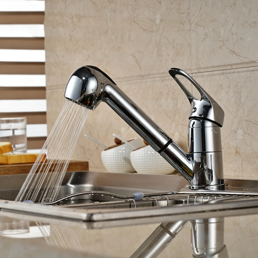 MOIIO Pull Out Kitchen Faucet Deck Mounted Brass Kitchen Mixer Washing Taps Deck Mounted Sprayer Stream Spout Pull Out Faucet MOIIO Pull Out Kitchen Faucet Deck Mounted Brass Kitchen Mixer Washing Taps Deck Mounted Sprayer Stream Spout Pull Out Faucet