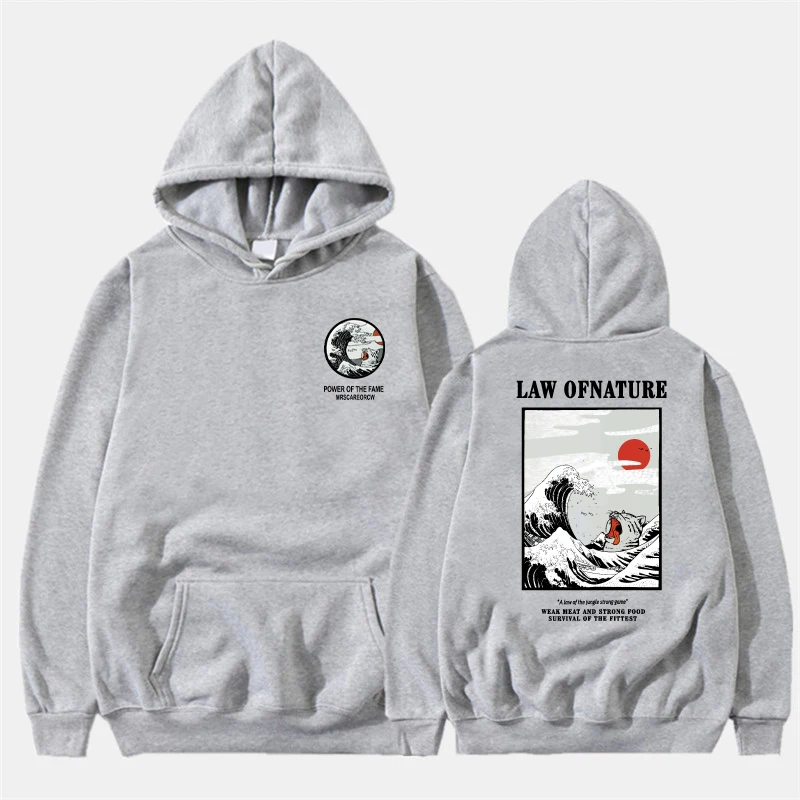 Baratos Las más nuevas sudaderas con capucha japonesas divertidas con estampado de onda de gato 2019 invierno estilo japonés Hip Hop Casual sudaderas KODAK Streetwear