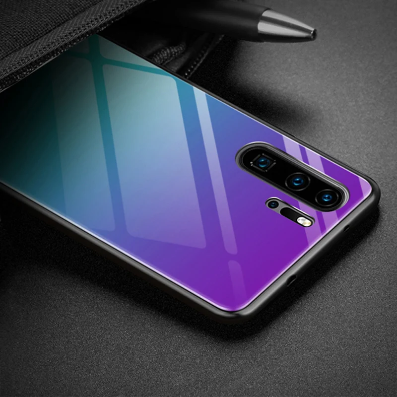 Для Hauwei P30 pro Чехол P 30 pro звездная звезда закаленное стекло+ ТПУ Край тонкий Жесткий задний Чехол для Hauwei P30pro чехол для телефона