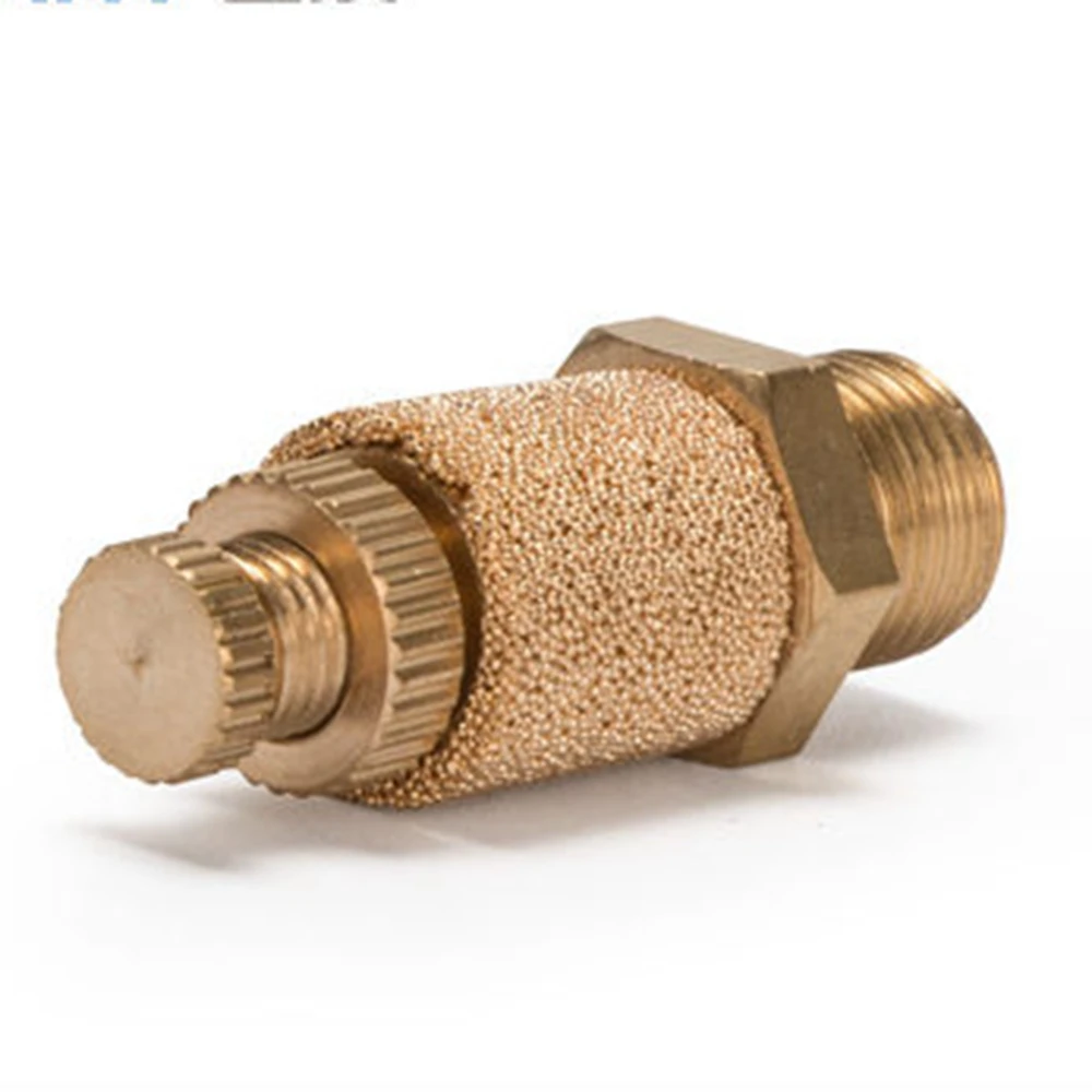 Male Thread Adjustable Brass Pneumatic Muffler Noise Silencerin Pipe