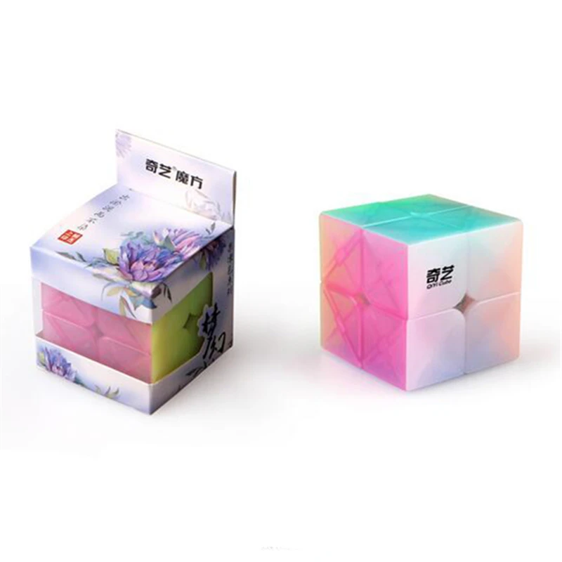 Newest QiYi Qidi S Cube 2x2x2 Anti-adhesive Magic with Elastic Spring Educational Toys for Brain Trainning Jelly Color | Игрушки и хобби