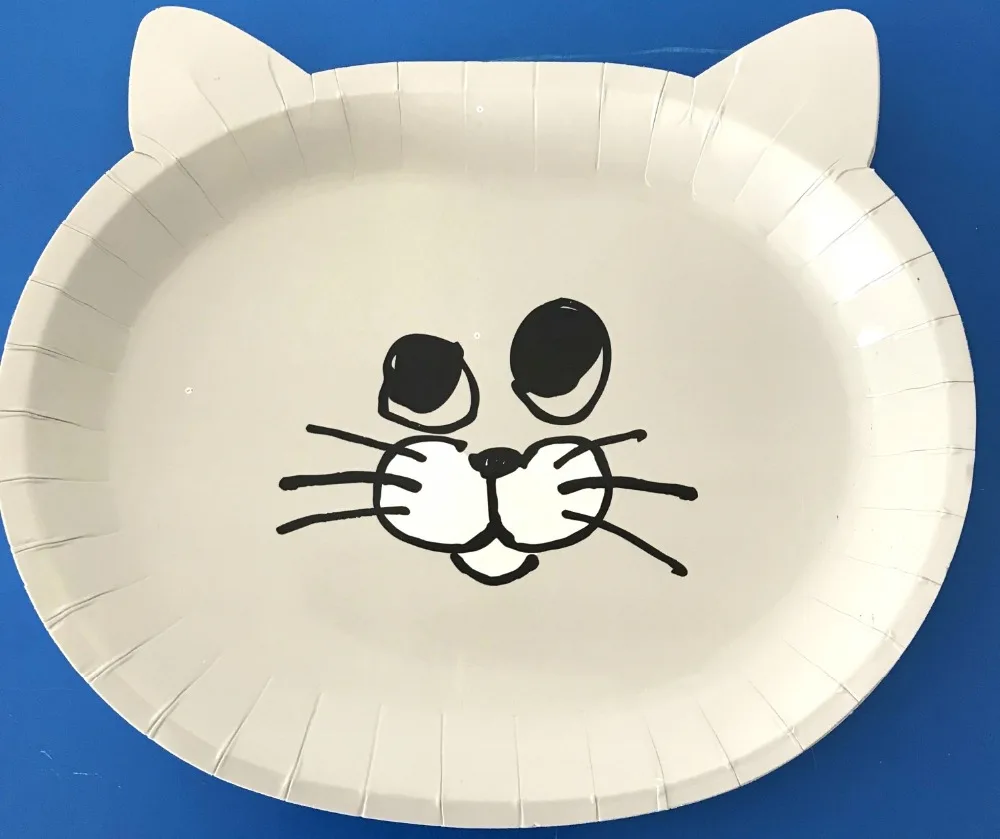 8 шт./лот, милый кот, натуральная бумажная целлюлоза, тарелки для вечеринки на день рождения, принадлежности для детского душа, Мультяшные горячие детские бумажные тарелки, поставщик