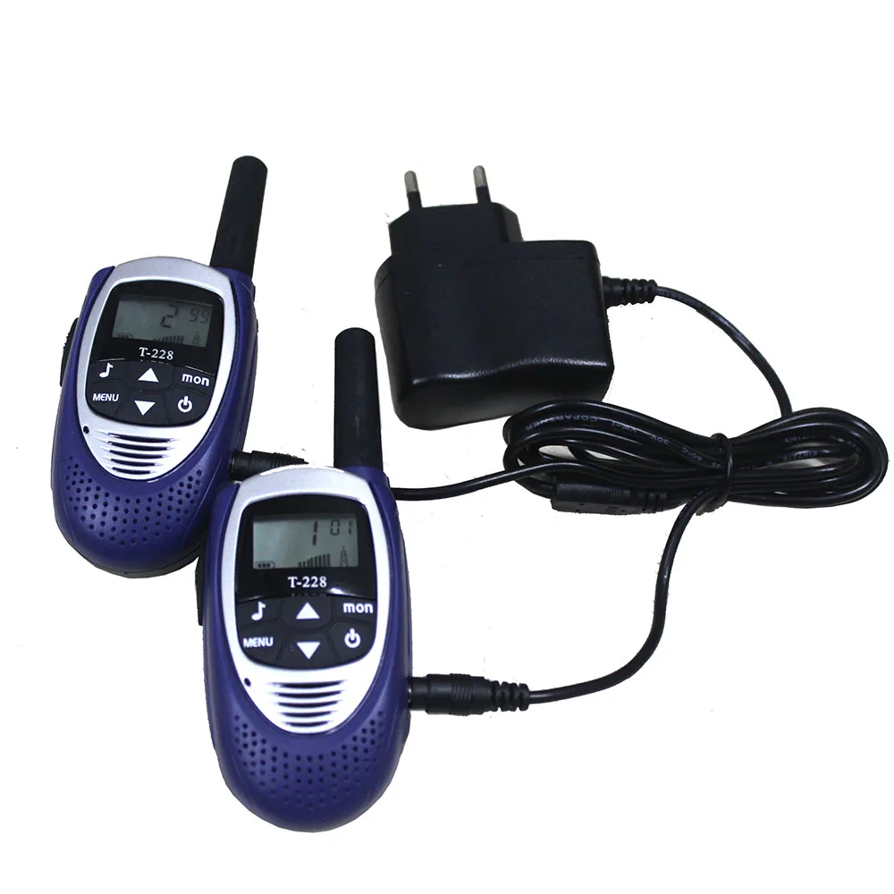 Pair mini T228 kids toy 500m walkie talkies 2 Way Radios Handheld CB