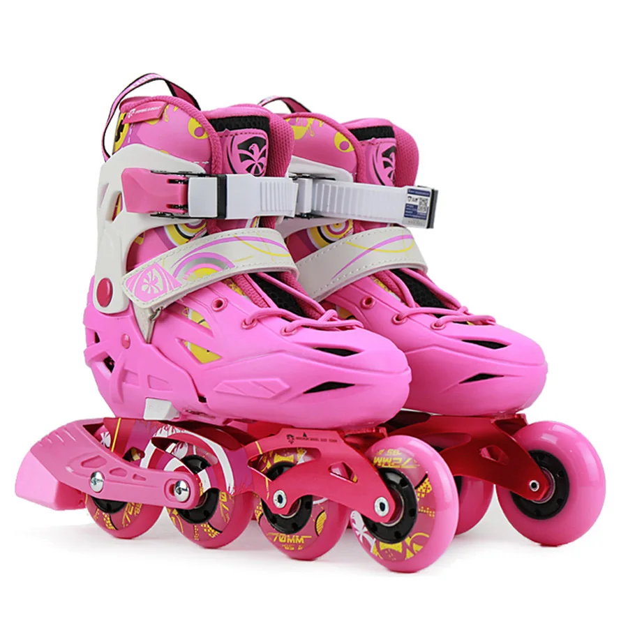Original Flying Eagle S5S Junior Slalom Inline Skates Child Size Adjustable Roller Skating Shoes Kids Free Skating