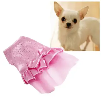 

Cute Pet Puppy Small Dog Princess Bow Tutu Dress Cat Skirt Spring Summer Clothes Cute