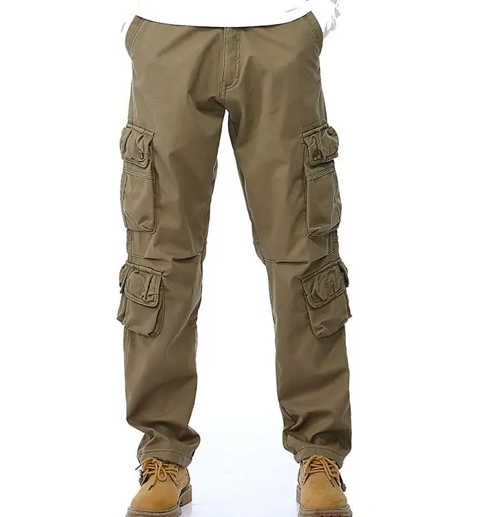 Batmo Новое поступление, зимние теплые высококачественные хлопковые много армейских зеленых мужских брюк-карго с карманами, 3 цвета, большие размеры 28-40