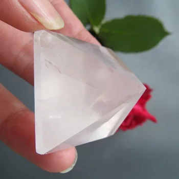 

2# Fashion Energy Healing Feng Shui Egypt Egyptian Crystal Clear Rose Quartz Pyramid Ornament Home Decor Living Room Decoration