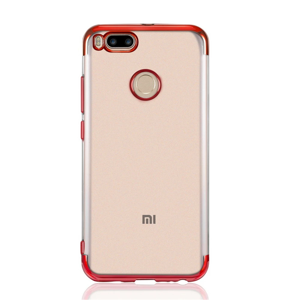 Global Version Newest Plating Soft TPU Case for Xiaomi Mi6 Mi5X Mi A1 Mix2 Transparent Case for Redmi 4X 5 Plus Note 4X 5 Pro 5A09